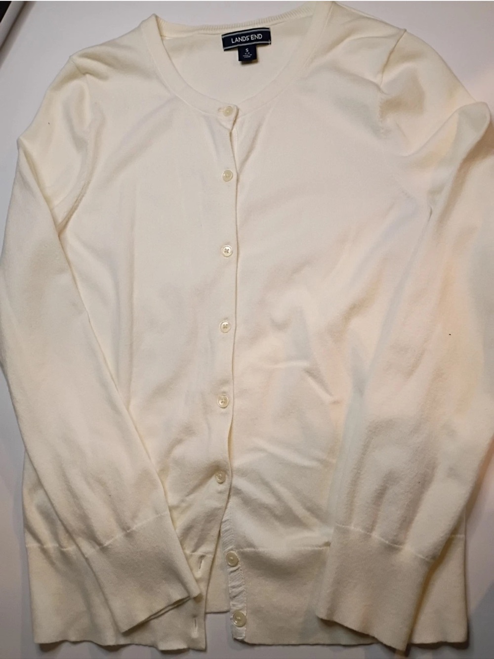 Land’s End Cream Cardigan